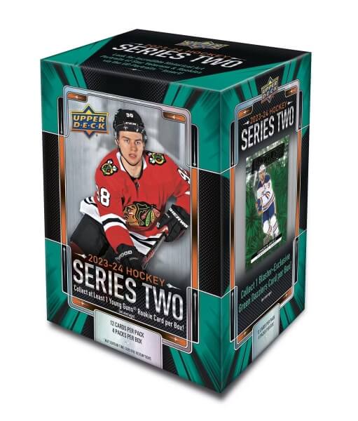 Veselý drak 20232024 NHL UD Series Two Blaster box hokejové karty