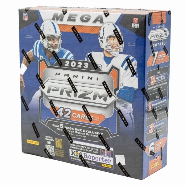 Veselý drak 2023 NFL karty amerického fotbalu Panini Prizm Mega Box
