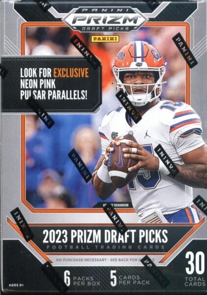 Levně 2023 Panini Prizm Draft Picks NFL Football Blaster Box - Neon Pink Pulsar Parallels
