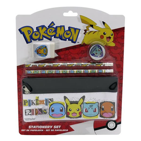 Sada školských potrieb Pokémon (penál, ceruzky, guma, strúhadlo)