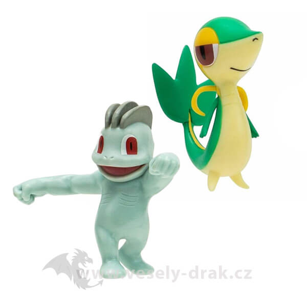 Pokémon akční figurky Machop a Snivy - 5 cm