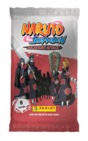 Naruto karty - Naruto Shippuden Akatsuki Attacks Trading Cards Booster (8 karet)