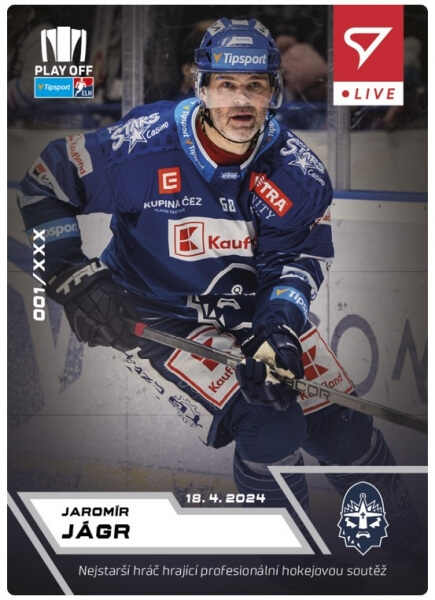 Hokejová karta Live Tipsport 2023-2024 - L-83 Jaromír Jágr