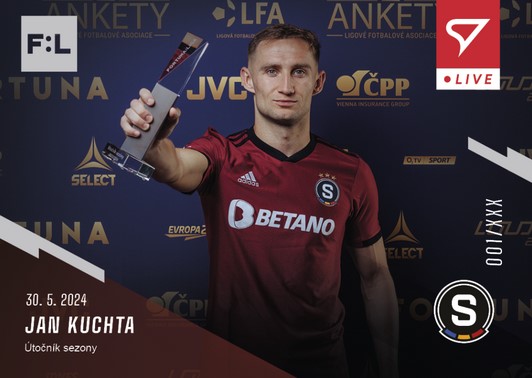 Fotbalová karta Fortuna Liga 23-24 L-50 Jan Kuchta