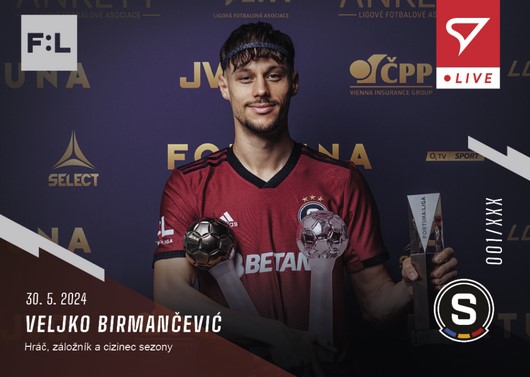 Fotbalová karta Fortuna Liga 23-24 L-47 Veljko Birmančević