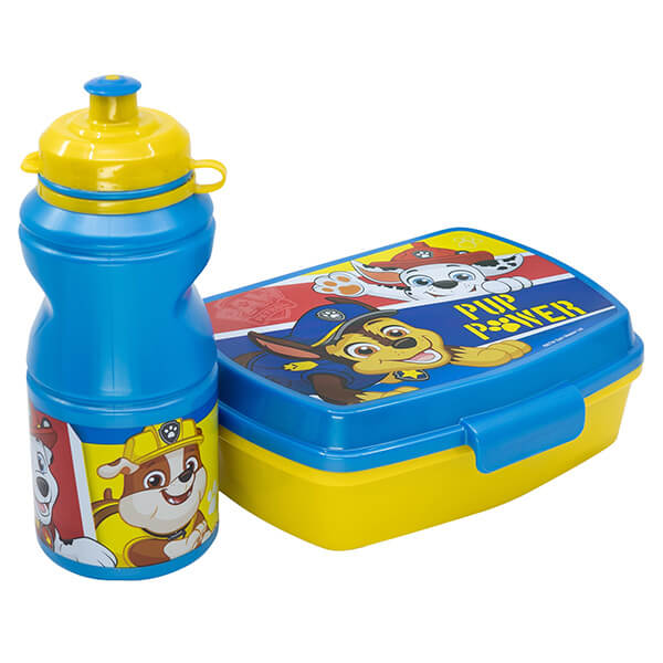 Dárkový set lahve na pití a svačinového boxu Tlapková patrola