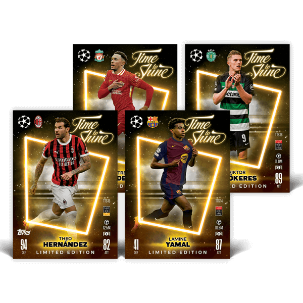 Veselý drak 20242025 Match Attax Tin fotbalové karty Time to Shine