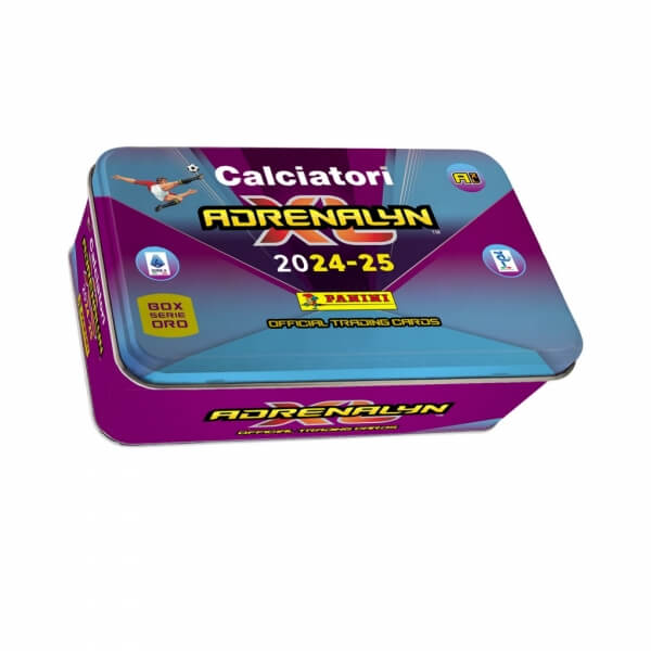 Fotbalové karty Panini Serie A 2024/2025 Adrenalyn - plechovka hranatá