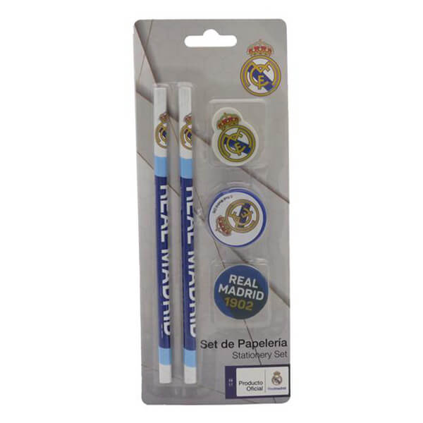 Real Madrid - školní set (tužky, gumy + ořezávátko)