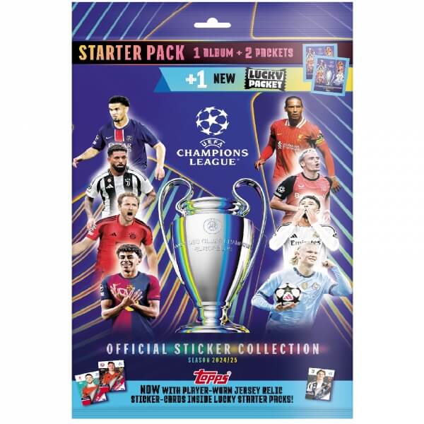 Topps Champions League 2025 Album Pack - album + 2 balíčky nálepiek