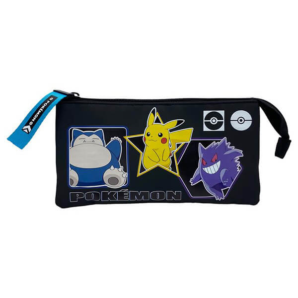 Pokémon penál se třemi kapsami - Pikachu, Gengar a Snorlax