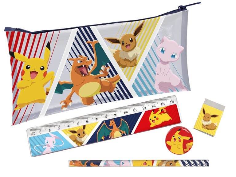 Průhledný penál Pokémon s motivem nejoblíbenějších Pokémonů