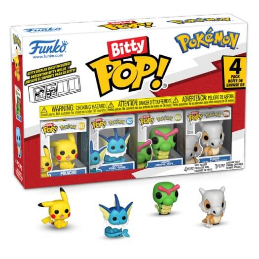 Pokémon minifigurky Bitty POP! Pikachu 4-pack - 2 cm (Série 1)