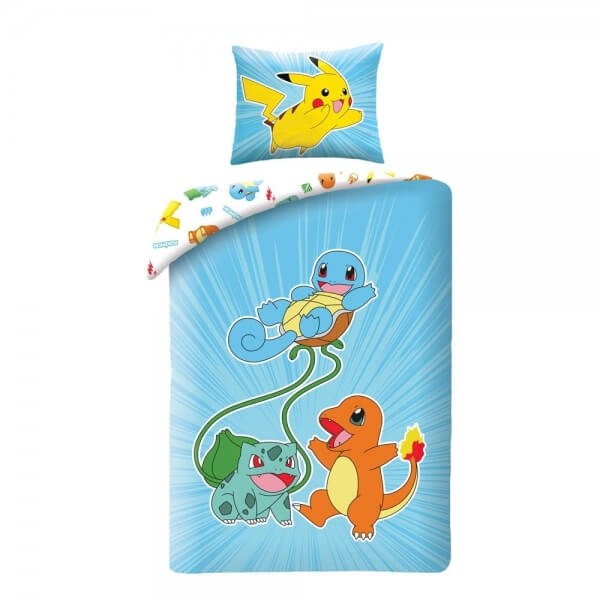 Povlečení Pokémon - Bulbasaur, Squirtle, Charmander ver. 9