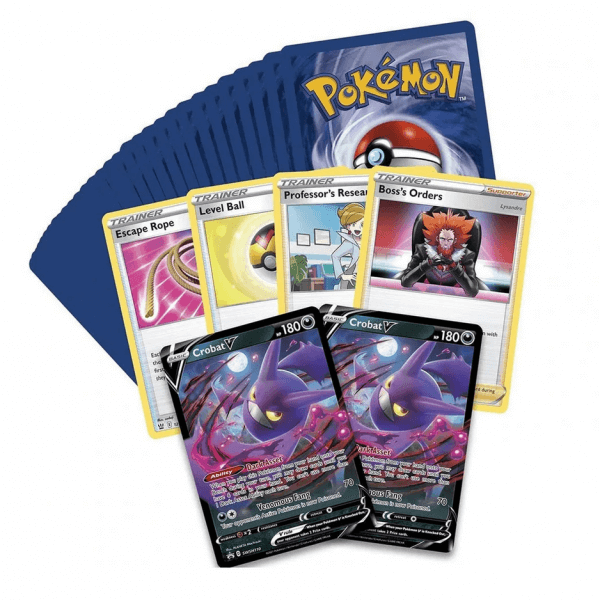 Sada trenérů a 2x karta Pokémon Crobat V z Trainers Toolkit 2021