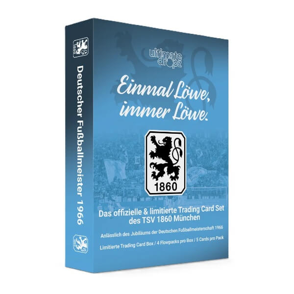 2026 Ultimate Dropz Einmal Löwe, immer Löwe TSV 1860 München Hobby Box - fotbalové karty