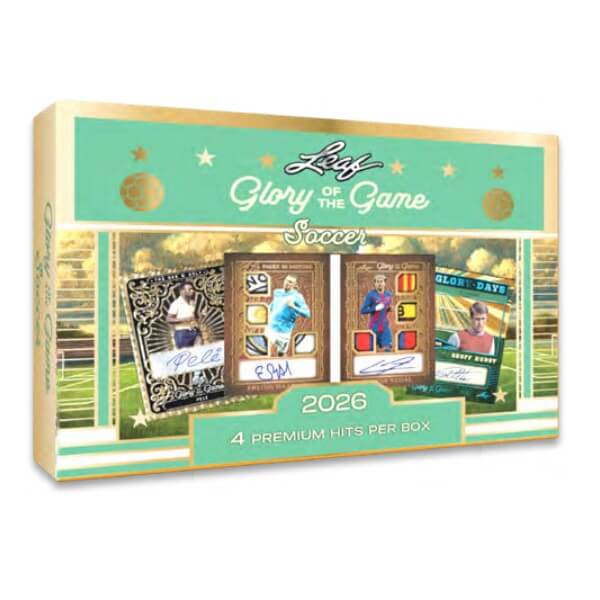 2026 Leaf Glory of the Game Soccer Hobby Box - fotbalové karty