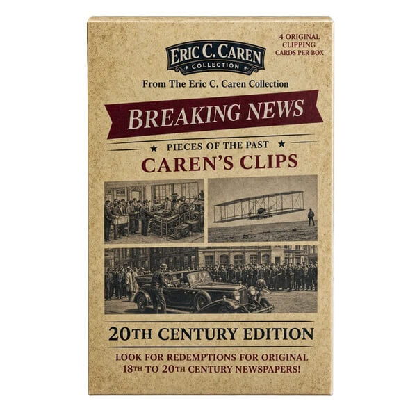 2026 Pieces Of The Past Caren's Clips 20th Century Edition Hobby Box