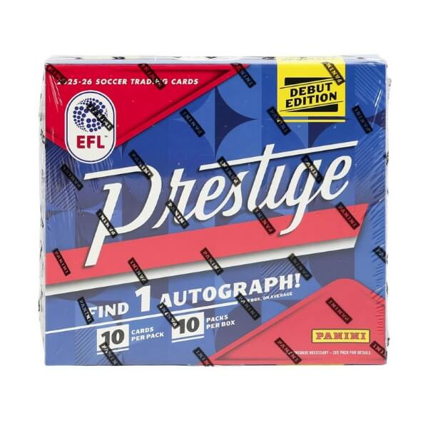 2025-2026 Panini Prestige EFL Soccer Hobby Preferred Box - fotbalové karty