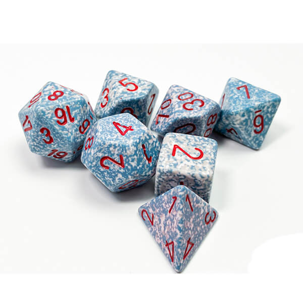 Sada kostek Chessex Speckled Polyhedral 7-Die Set - Air CHX25300