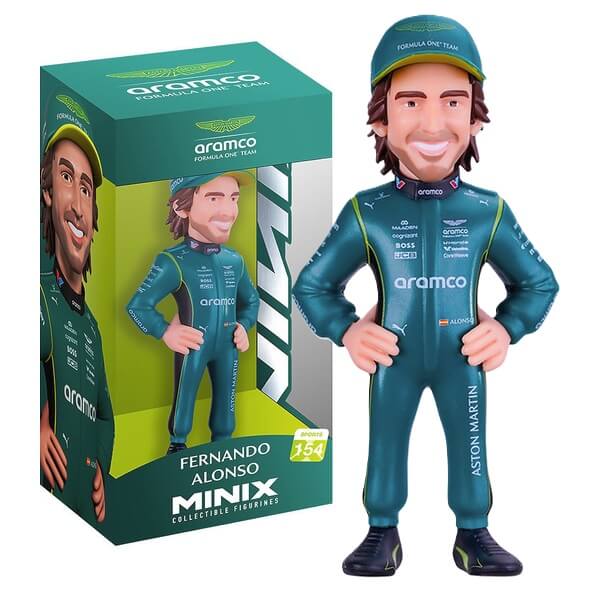 Figurka F1 Minix 154 S2 Aramco Aston Martin - Fernando Alonso