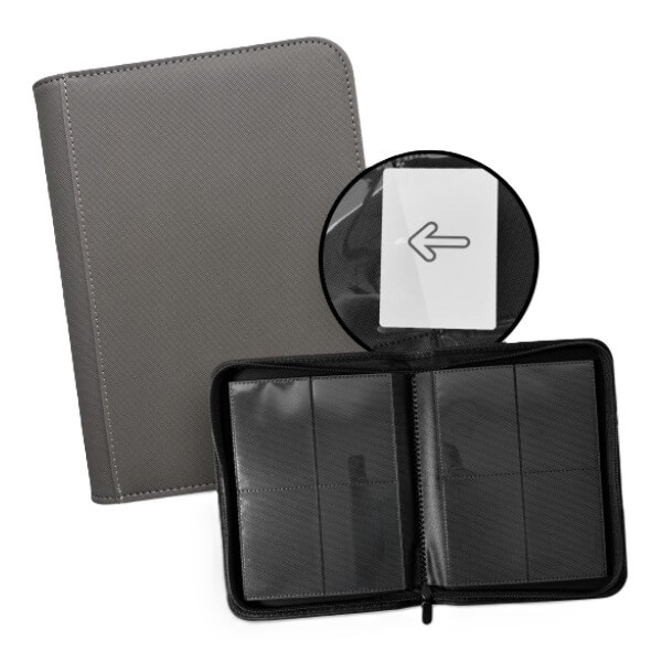 Album na karty TCG Guru Zip Binder 4-Pocket - Xenon Grey