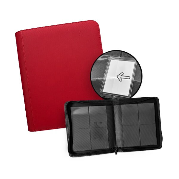 Album na Toploadery TCG Guru 4-Pocket Zip Binder - Xenon Red
