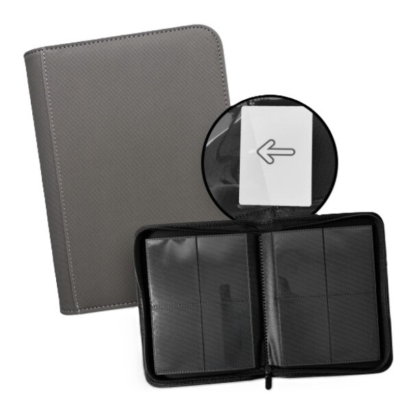 Album na Toploadery TCG Guru 4-Pocket Zip Binder - Xenon Grey