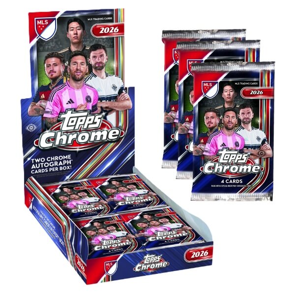 2026 Topps Chrome MLS Major League Soccer Hobby Box - fotbalové karty