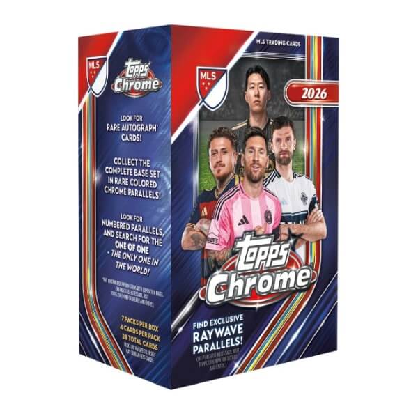 2026 Topps Chrome MLS Major League Soccer Blaster Box - fotbalové karty