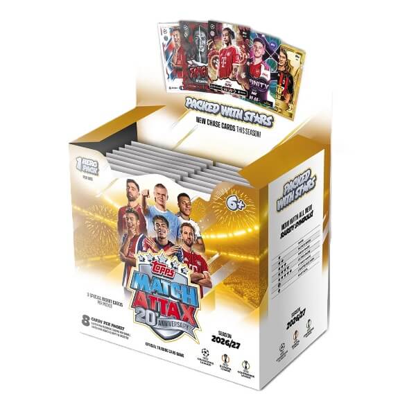 2026-2027 Topps Match Attax Booster Box - fotbalové karty