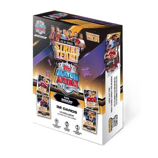 2026-2027 Topps Match Attax Booster Tin 1 Strike Team - fotbalové karty