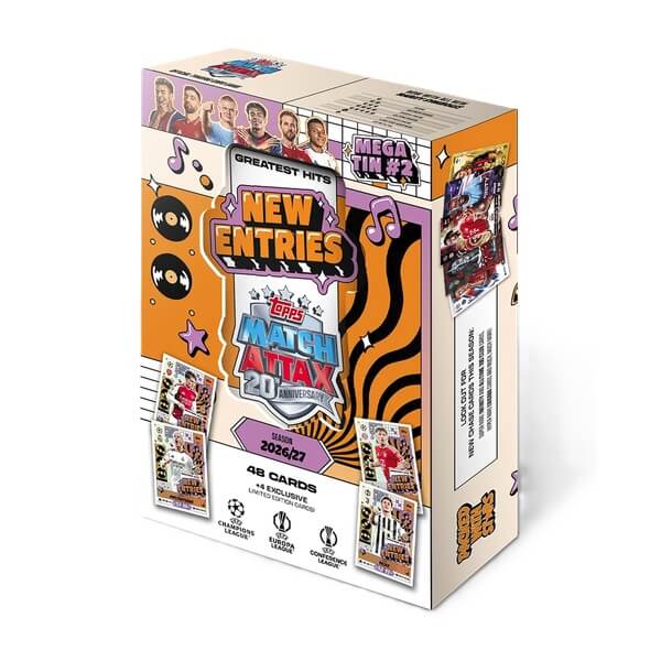2026-2027 Topps Match Attax Mega Tin 2 New Entries - fotbalové karty