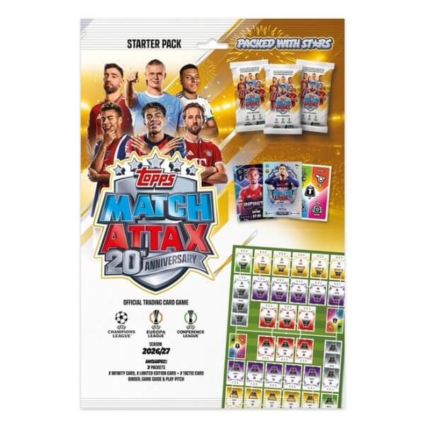 2026-2027 Topps Match Attax Starter Pack - fotbalové karty