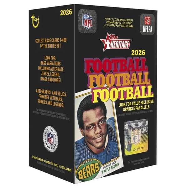 2026 Topps Heritage Football Blaster Box - karty NFL