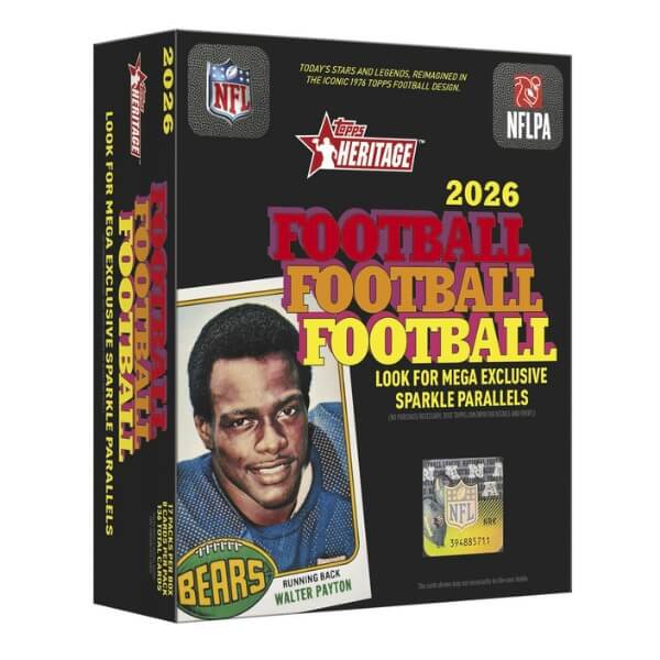 2026 Topps Heritage Football Mega Box - karty NFL