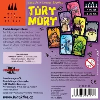 Desková karetní hra Túry Můry - zadní strana krabice