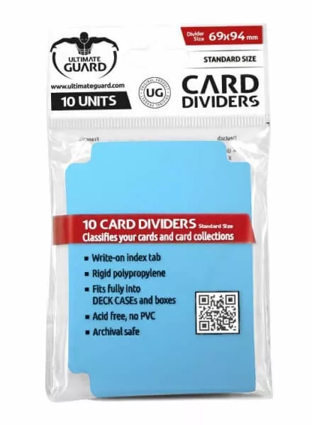 Oddělovač na karty Ultimate Guard Card Dividers Standard Size Light Blue - 10 ks