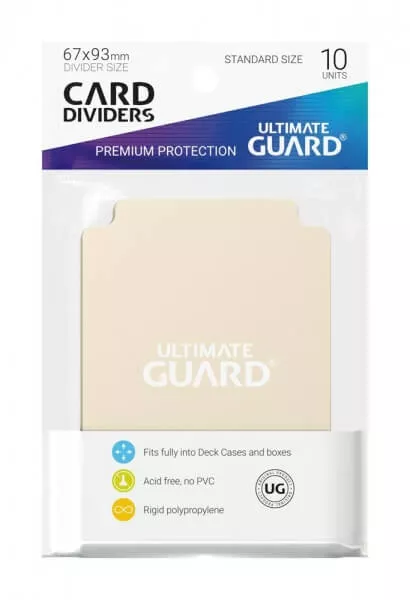 Oddělovač na karty Ultimate Guard Card Dividers Standard Size Sand - 10 ks