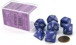 Sada kostek Chessex Opaque Polyhedral 7-Die Set - Purple with White - balení