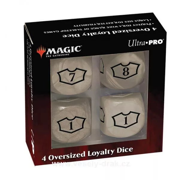 Sada kostek Ultra Pro Deluxe 22MM Plains Loyalty with 7-12 for Magic: the Gathering