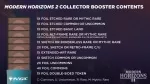 Magic Modern Horizons 2 Collector Booster rozlozeni karet