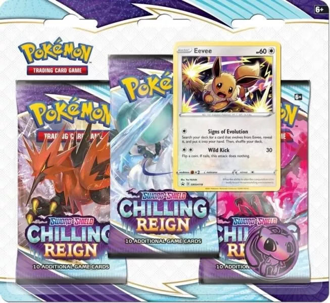 Pokémon Sword and Shield - Chilling Reign 3 Pack Blister - Eevee