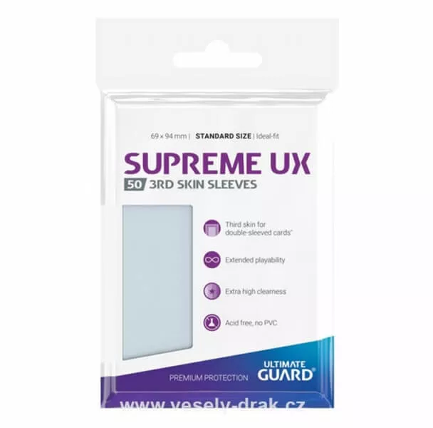Obaly na karty Ultimate Guard Supreme UX 3rd Sleeves - Transparent 50 ks