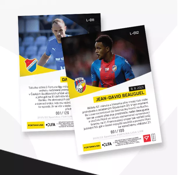 Fotbalové karty Fortuna Liga 2021-22 - Live Set 3. kola (2 karty)