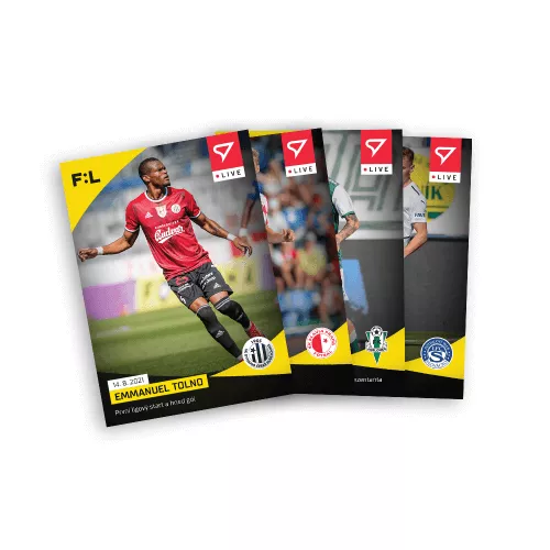 Fotbalové karty Fortuna Liga 2021-22 - Live Set 4. kola (4 karty)