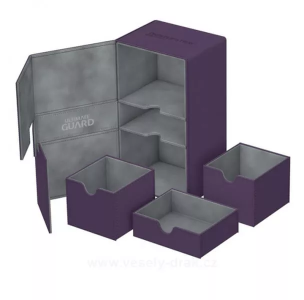 Krabice Ultimate Guard Twin Flip´n´Tray 200+ Standard Size XenoSkin Purple