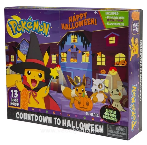 Pokémon kalendář Happy Halloween (8 figurek Pokémon - 5 cm)