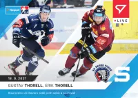 Hokejove karty Tipsport ELH 2021-22 - Live Set 2. kola (5 karet) - gustav thorell, erik thorell