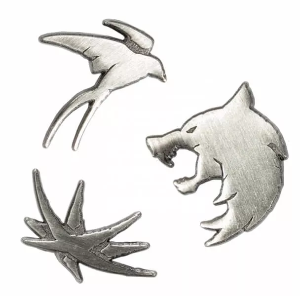 The Witcher - Odznak Zaklínač Trinity Sigils - vlk, vlaštovka a jitřenka (Netflix)